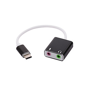 USB C Type C Type-C External Sound Card Hi-Fi Magic Voice 7.1 CH Audio Card Adapter USB-C to Jack 3.5mm Earphone