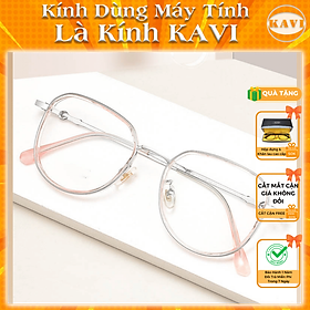 KAVI 201 - Kính Chống Ánh Sáng Xanh Gọng Titanium Mắt Kính Siêu Trơn Chống Bám Nước