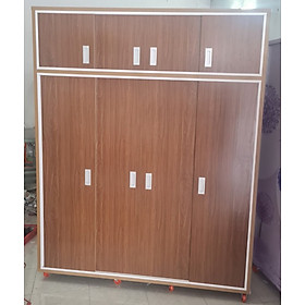 Tủ áo nhựa màu gỗ Oak Juno Sofa cao 2m x ngang 1m6 x sâu 48 cm