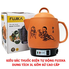 Siêu sắc thuốc điện tự động ngắt Fujika K7, cống suất 450W, dung tích 3L, tự động ngắt-hàng chính hãng