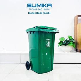 Mua Thùng rác nhựa công cộng SUMIKA B240  dung tích 240L  có bánh xe