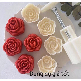 Mua Khuôn trung thu 2021 hoa hồng 4 mặt siêu nét 50gr