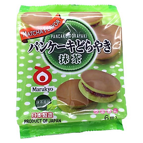 Bánh rán MARUKYO nhân đậu đỏ vị trà xanh Pancake Dorayaki (Matcha) 310g