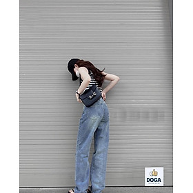 Quần Baggy Jean DOGA Q270. Chất Liệu Cotton Denim Thiết Kế Hàn Quốc Phong Cách Cá Tính