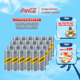 [TẶNG VOUCHER ESTEEM] Lốc 24 Lon Nước Soda Giải Khát Schweppes Soda Sleek 320ml/Lon Sale 15.5 Coca-Cola Official Store
