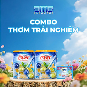 Combo Thơm Trải Nghiệm: 2 Vỉ Viên Treo Bồn Cầu Hương Chanh + 1 Dây Nước Xả Hương Thư Thái
