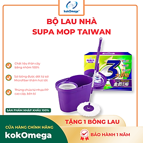 Mua Bộ Lau Nhà Xoay 360 độ kokOmega Supa Mop Đài Loan ( Tặng 1 Bông Lau)