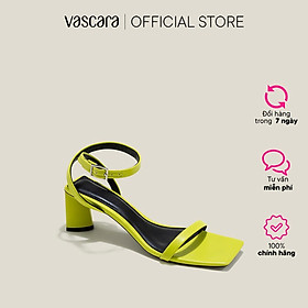 Vascara Giày Sandal Ankle Strap Nhấn Gót Hình Khối Cách Điệu - SDN 0761