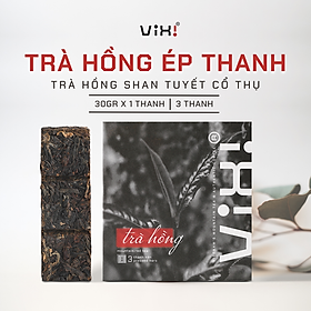 Trà hồng cổ thụ ViXi trà shan tuyết ép thanh tiện lợi 3 thanh 90gr