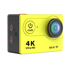 Máy ảnh hành động H9 Ultra HD 4K 1080p Điều khiển từ xa WiFi Camera ngoài trời Máy ảnh bảo hiểm không thấm nước DV Video Ghi lại Camera Cycling Camera: Vàng