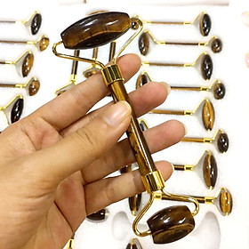 Cây Massaege Mặt Bằng Đá Thạch Anh Kim Tiền Jewelry - Hấp Thụ Ion Xấu - Giảm Stress - Cảm Giác Mát Lạnh