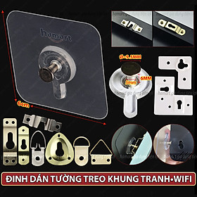 Đinh Móc Treo Khung Tranh Ảnh Không Khoan Dán Tường Đa Năng Vít Treo Cục Wifi Gương Nhà Tắm Đồng Hồ - COMBO-5 Đinh Dán Treo Tranh