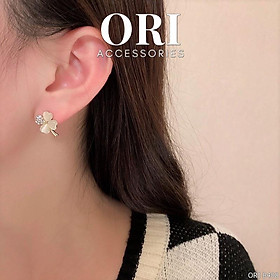 Bông tai nữ dáng nhỏ bông hoa Verity xinh xắn đáng yêu ORI ACCESSORIES B408