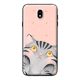Ốp in cho Samsung Galaxy J7 Plus  Mèo Hồng - Hàng chính hãng