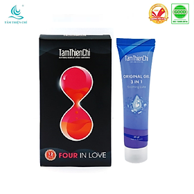 Gel bôi trơn Tâm Thiện Chí 25g và Bao cao su TTC Four in Love 4in1 Hộp 12