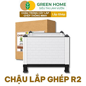 Chậu Trồng Cây Greenhome, Nhựa Nguyên Sinh Lắp Ghép, Nhiều Kích Thước, Trồng Hoa Hồng, Rau, Củ, Quả, Độ Bền 5 Năm