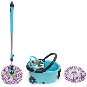 Mua BỘ LAU NHÀ 360 ĐỘ BÁNH XE TO  LỒNG THÁO RỜI VÀ MÂM INOX  SIÊU SẠCH SIÊU KHÔ
