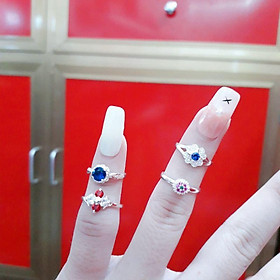 Nhẫn bạc bé gái đính đá cao cấp YN JEWELRY