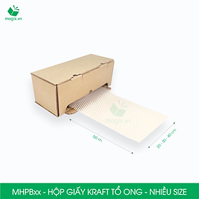 MHPB2N - 30cm x 50m - Hộp giấy Kraft tổ ong chống sốc thay thế bóng khí xốp hơi đóng hàng