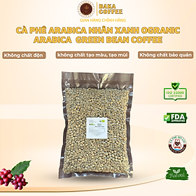 Cà phê nhân xanh Arabica Organic Baka Coffee - Bì 1kg