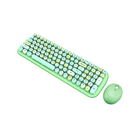 Bàn phím và chuột không dây Mofii Candy XR 2.4G Combo 100 phím tròn dễ thương -Màu xanh lá