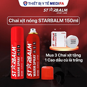 Xịt giảm đau Starbalm làm nóng cơ, hạn chế chấn thương trong thể thao, 150ml, xuất xứ Hà Lan