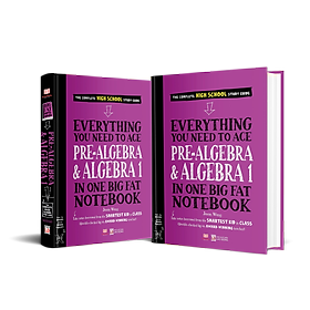 Hình ảnh sách Sách Everything you need to ace prealgebra and algebra1, Sổ tay đại số ( lớp 8 - lớp 12 )