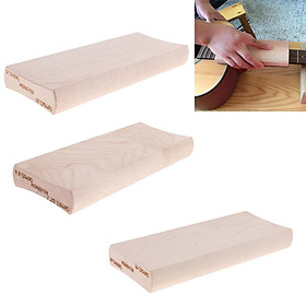 3 x Maple Guitar Fingerboard Fret Leveling Sanding Polished Block Luthiers