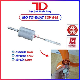 Mô tơ quạt 12v (555)sử dụng nguồn điện 12v, có thể sd ắc quy hoặc adaptor 12v và tấm pin năng lượng - Điện lạnh Thuận Dung