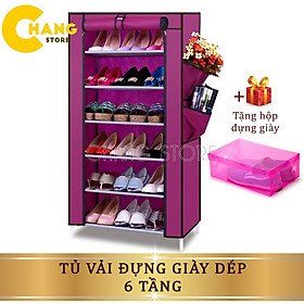 Mua Tủ Giày Dép 6 Tầng Cao Cấp + Tặng Kèm Hộp Đựng Giày