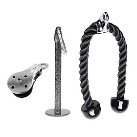 Pulley Cable System Attachment LAT Pull Down Rope Handle Loading Pin Stand Rack
