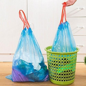 Mua Combo 2 cuộn Túi đựng rác sinh học tự hủy dây rút tiện ích (1 cuộn)