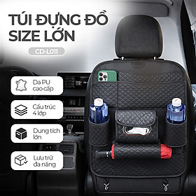 Túi Đựng Đồ Xe Hơi Đa Năng Sau Ghế Ô Tô CIND CD-L011 Da PU Màu Đen - Nhập Khẩu Chính Hãng