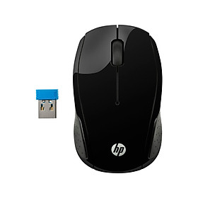 Chuột USB HP 200 Black Wireless Mouse A/P_X6W31AA - Hàng Chính Hãng
