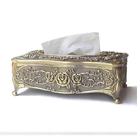 Mua Hộp khăn giấy hợp kim  chữ nhật phong cách hoàng gia