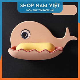 Khay Để Xà Phòng 2 Lớp Dán Tường Cá Voi