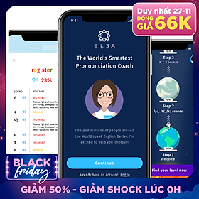 Phát âm tiếng Anh chuẩn bản xứ cùng ELSA SPEAK - Gói học ELSA Pro thời hạn 3 tháng