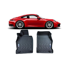 Thảm lót sàn xe ô tô Porsche 911 - nay Nhãn hiệu Macsim chất liệu nhựa TPV cao cấp màu đen