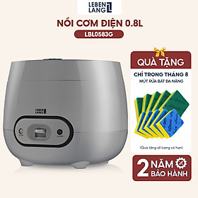 Nồi cơm điện mini Lebenlang LBL0583 dung tích 800ml, công suất 250W nhỏ gọn, thiết kế đơn giản hiện đại - hàng chính hãng