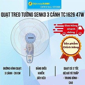 Mua Quạt treo tường Senko 3 cánh TC1626 47W - Hàng Chính Hãng