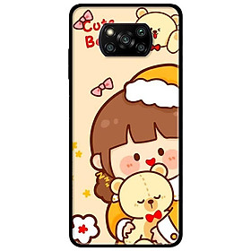 Ốp lưng dành cho Xiaomi Poco X3 mẫu Gấu Cute