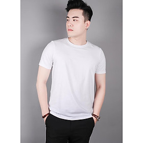 Áo Phông Nam Trắng Trơn Chất Cotton Mát THUNTRANG59 - Thun Trắng