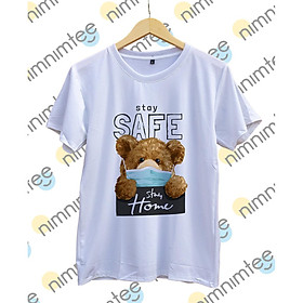 Áo thun giá rẻ form Unisex in hình gấu mẫu 1521 in hình Gấu Basic Style Gấu Love yourself