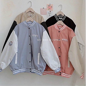 Áo khoác dù chống nắng unisex form rộng phong cách bomber bóng chày street style, Áo Khoác Bomber Jacket Chất Gió Dù 2 Lớp Form Rộng Unisex Nam Nữ Couple Ulzzang Phong Cách Hàn