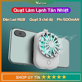 Mua VINETTEAM Quạt Tản Nhiệt Cho Điện Thoại M7 Làm Mát Nhanh Có Đèn Cpu  Led Đổi Màu RGB Chơi Pubg ff Liên Quân Cực Mát 7 cánh 3 Chế Độ Quạt 2021 - 4474- Hàng chính hãng