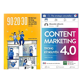 Hình ảnh Combo 2Q Sách Marketing - Bán Hàng: 90-20-30 90 Bài Học Vỡ Lòng Về Ý Tưởng Và Câu Chữ (Bản Đen Trắng) + Content Marketing Trong Kỷ Nguyên 4.0