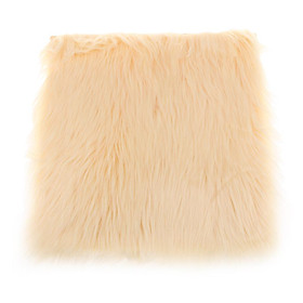 2Pcs 40cm Artificial Wool Rug Furry Floor Carpet Mat Seat Cushion Pink