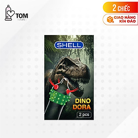 Bao cao su shell dino dora - hộp 2 cái - 1 bao gai, 3 vòng bi + 1 bao shell performax