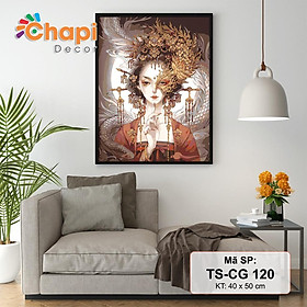 Mua Tranh Sơn Dầu Số Hoá   Mỹ Nữ - Cổ Trang   Hot Trend