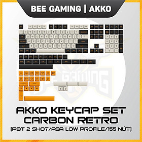 Mua Bộ keycap chính hãng AKKO - Carbon Retro (PBT Double Shot / ASA-Low Profile / 155 nút))